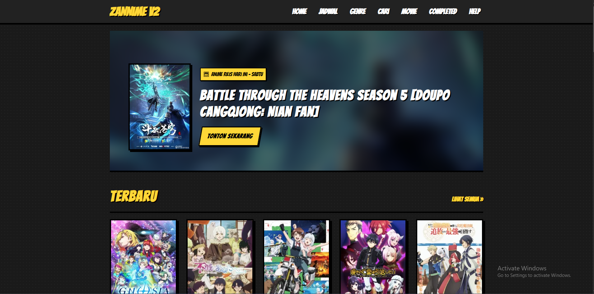 Backup Website Anime Streaming